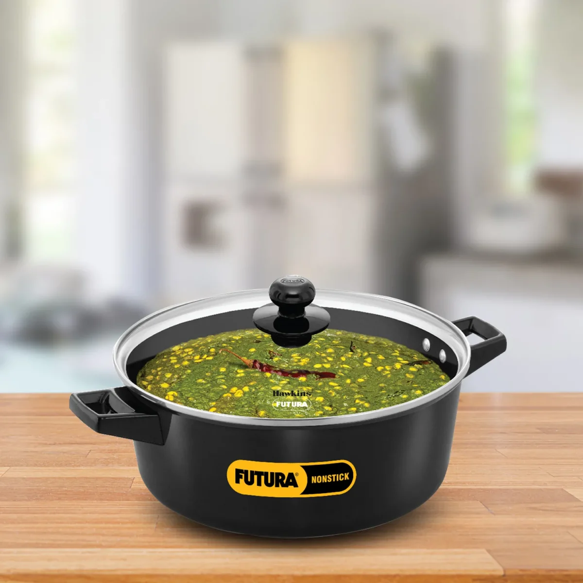Hawkins Futura 5 Litre Cook n Serve Casserole, Induction, Black (INCB50G)