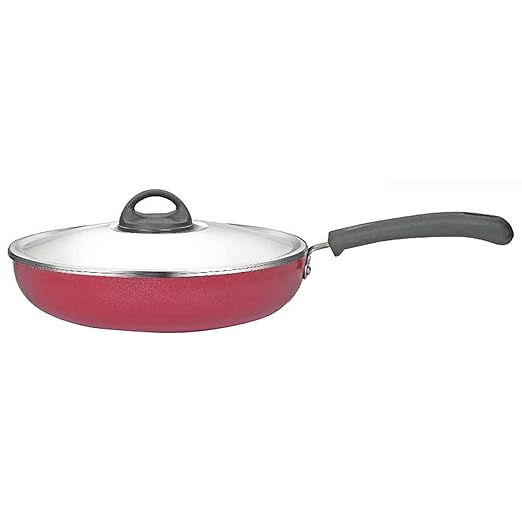 PREMIER Non Stick 26cm Fry Pan Classic with SS Lid- (L x B x H) 35 x 24 x 40, Black