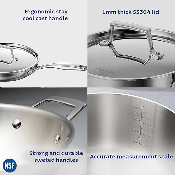 Tramontina AEION Triply 26cm / Stainless Steel