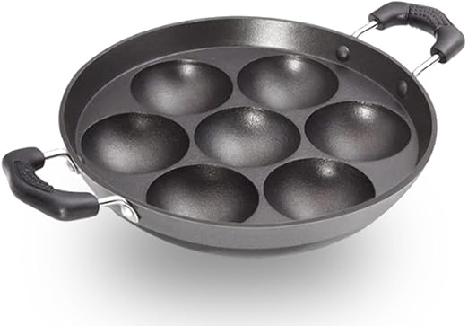 Premier Induction Base Non Stick Paniyaram Pan, Black