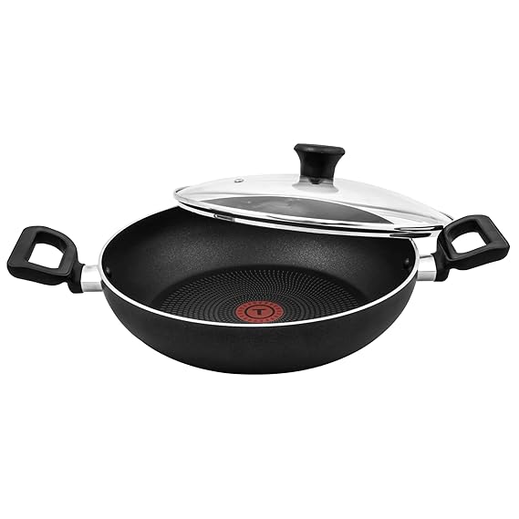 Tefal Delicia 24 cm Kadhai with Glass Lid