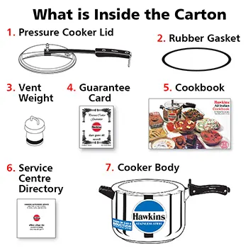 Hawkins Stainless Steel 8 litre Inner Lid Pressure Cooker with Induction Base