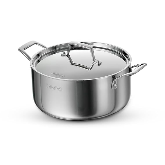 Tramontina AEION TriPly 24cm / 4.8L Stainless Steel Casserole with lid