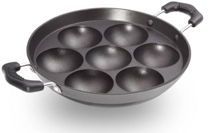 Premier Induction Base Non Stick Paniyaram Pan, Black