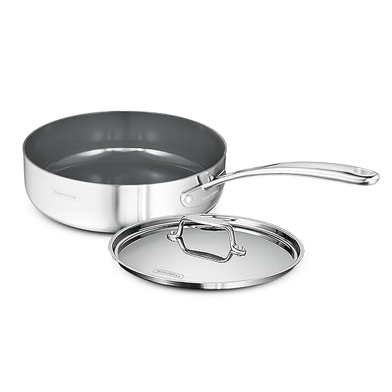 Tramontina Triply Fry Pan W/ss Lid Fusao 24cm(98051030)