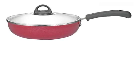 PREMIER Non Stick 26cm Fry Pan Classic with SS Lid- (L x B x H) 35 x 24 x 40, Black