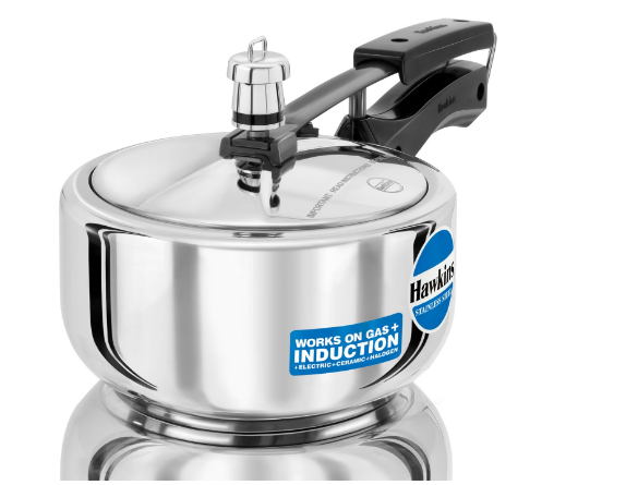 Hawkins 2 Litre Pressure Cooker, Stainless Steel Inner Lid Cooker, Induction Cooker, (HSS20)