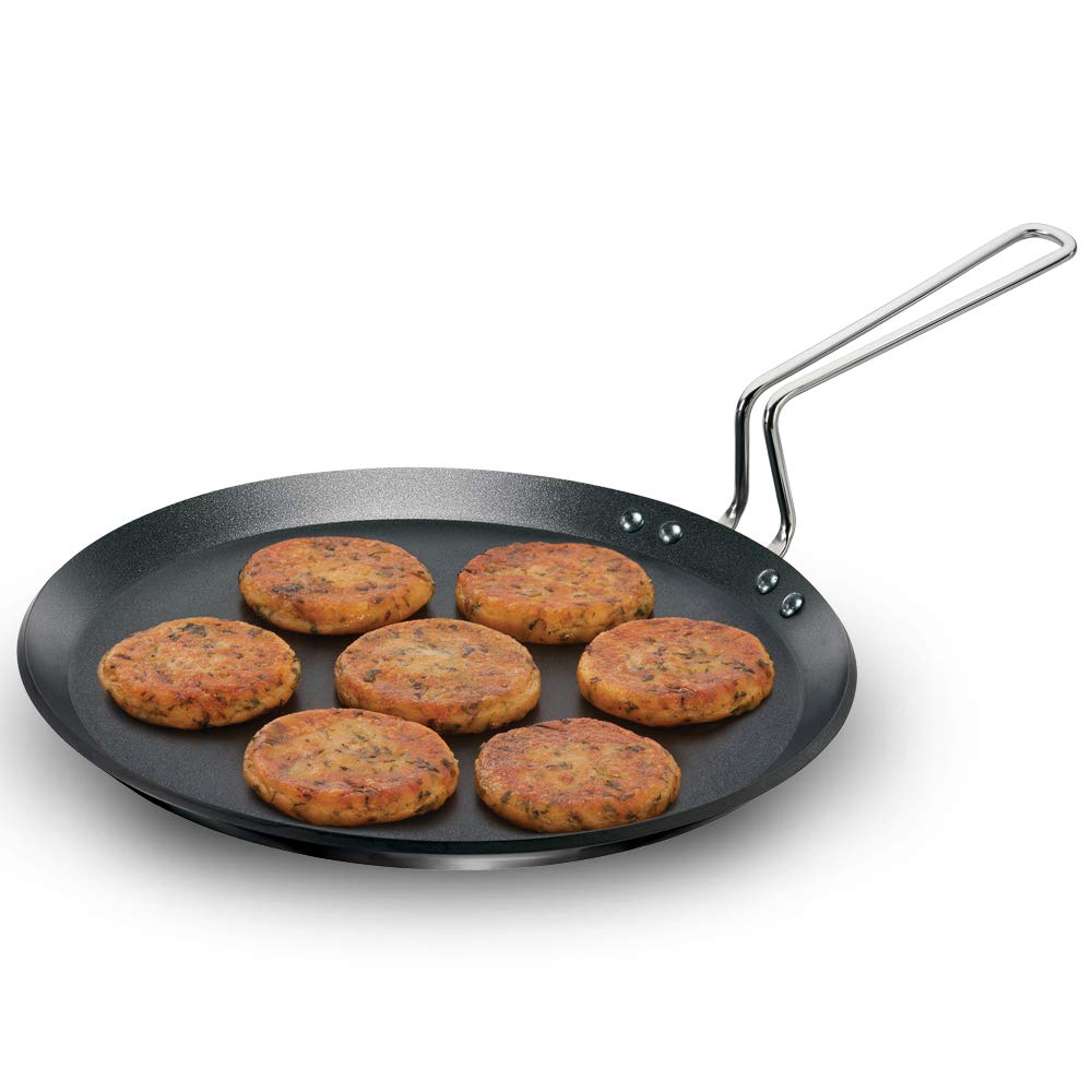 Hawkins Futura Induction Compatible Nonstick Flat Tava 30 cm, 4.88 mm (Black) Visit the Hawkins Store