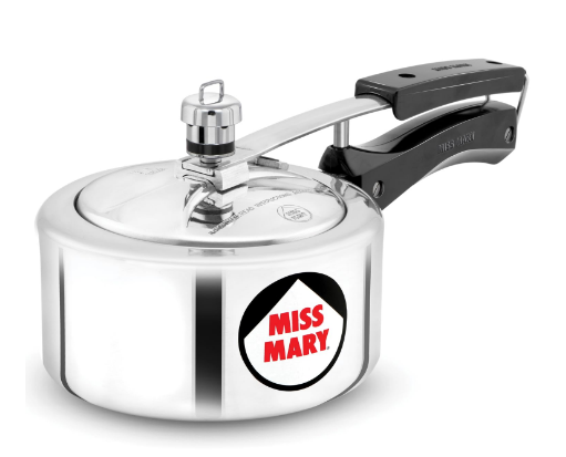Hawkins 1.5 Litre Miss Mary Pressure Cooker, Small Inner Lid Baby Cooker, Silver (MM15)