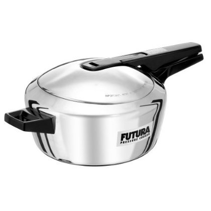 Hawkins Futura Stainless Steel Pressure Cooker, 4 Litre, Silve