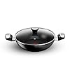 Tefal Cook & Savour Non-Stick Kadhai with Glass Lid,28 cm