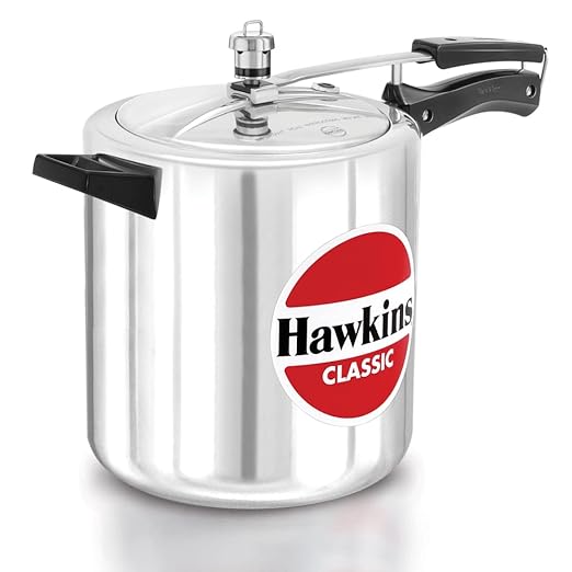 Hawkins Classic Inner Lid Aluminium Pressure Cooker (Tall), 8 Litre, Silver