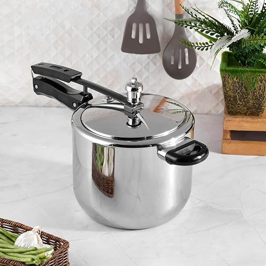 Vinod Straight Platinum Triply Stainless Steel Inner Lid Pressure Cooker - 5 Litre